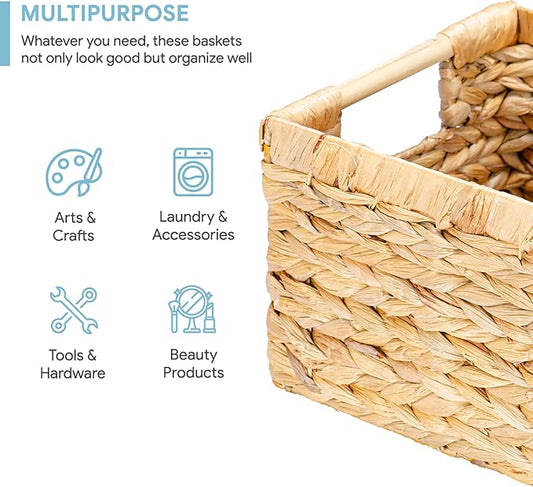 Natural Water Hyacinth storage basket - Image 2
