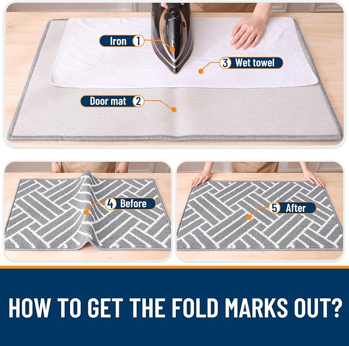 OLANLY Large Indoor Door Mat, 59x35 Inch, Dirt Resistant and Absorbent - Image 8
