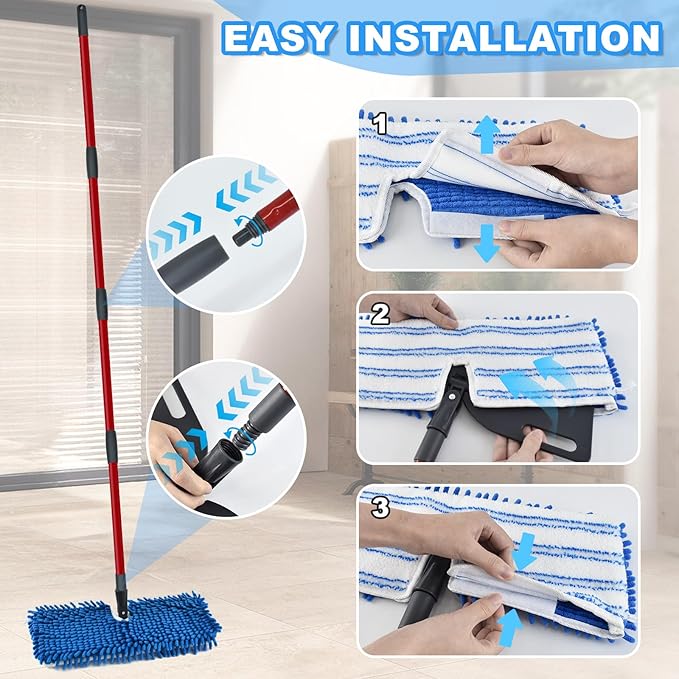 Microfiber Mops for Floor Cleaning, Flat Mop - Image 6