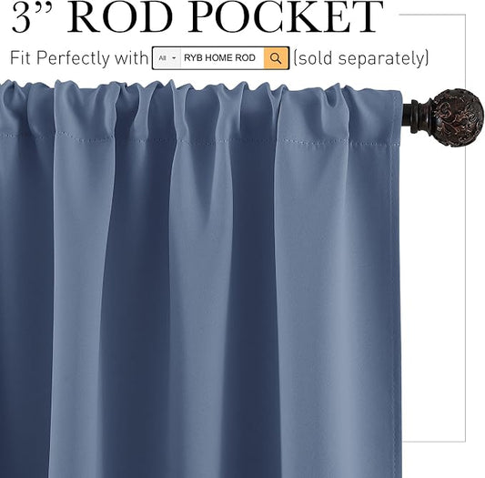 RYB HOME Bedroom Blackout Curtains - Image 2