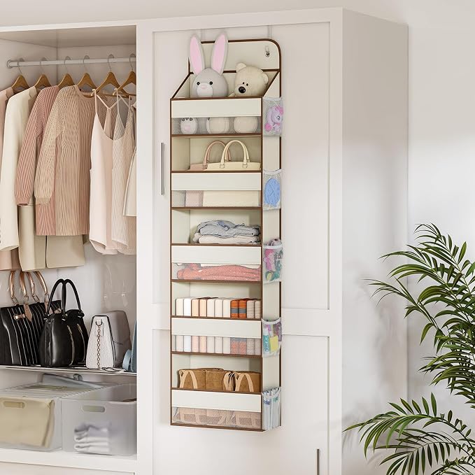 LAMU 5 Tier Over the Door Organizer Hanging, 5 Large Pockets and 10 Side - Image 9