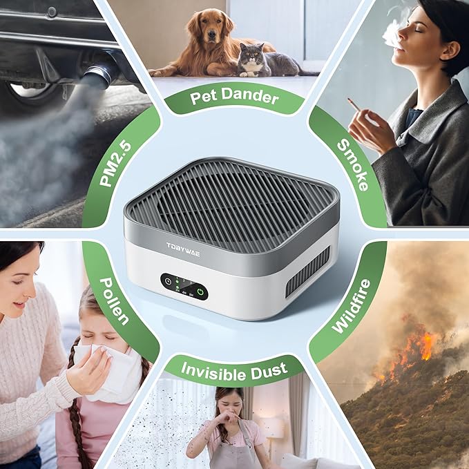 Air Purifier 2 Pack for Bedroom Up to 1200 ft², H13 True HEPA Air Purifier for - Image 4