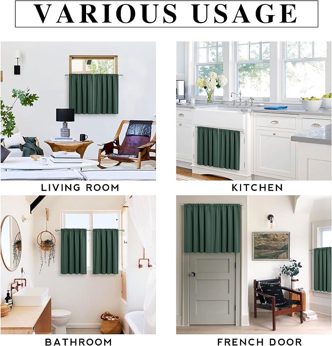 RYB HOME Small Curtains Blackout - Image 7