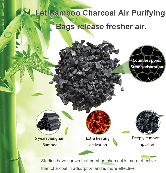 Bamboo Charcoal Bags Odor Absorber 12 Pack×100g Bamboo Charcoal Air Purifying - Image 5