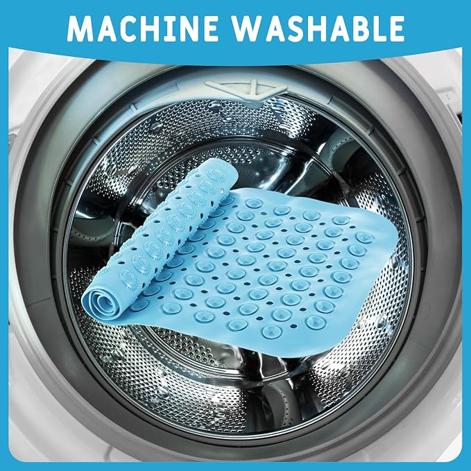 Dunzy 6 Pcs Non Slip Bath Mats 27.6x14.2 Inches TPE Bathtub Mats - Image 6