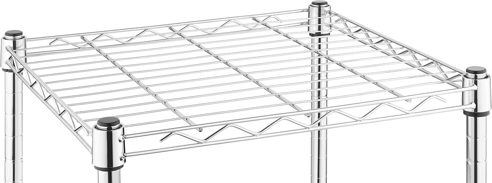 Whitmor 2-Wire Shelving Unit, Metal Storage Shelves, Stacking Shelf with Bask...