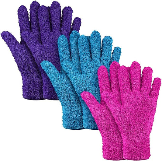 Patelai 3 Pairs Microfiber Plant Dusting Gloves Leaf Cleaning Gloves by Patelai