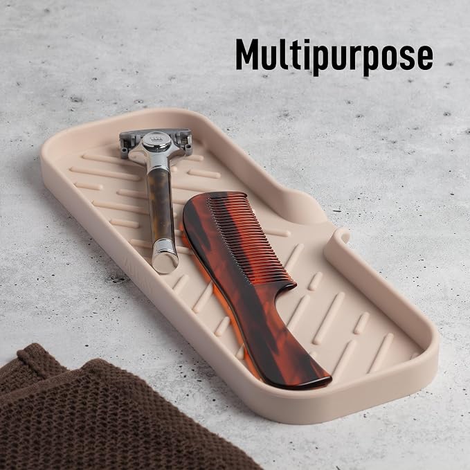 Zulay Kitchen Large Silicone Sponge Holder – Flexible Sink Organizer Tray - Image 5