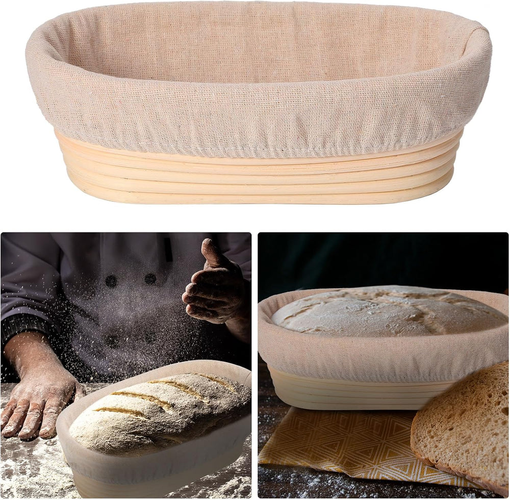 Gejoy 20 Sets Bread Proofing Baskets Bulk Banneton Dough Proofing Bowls Kit w...