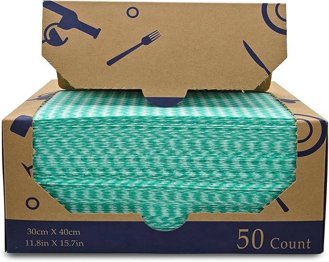 Heavy Duty Wipes Dish Cloths 50Pieces Reusable Wipes Multi-use Cleaning Cloths - Image 2