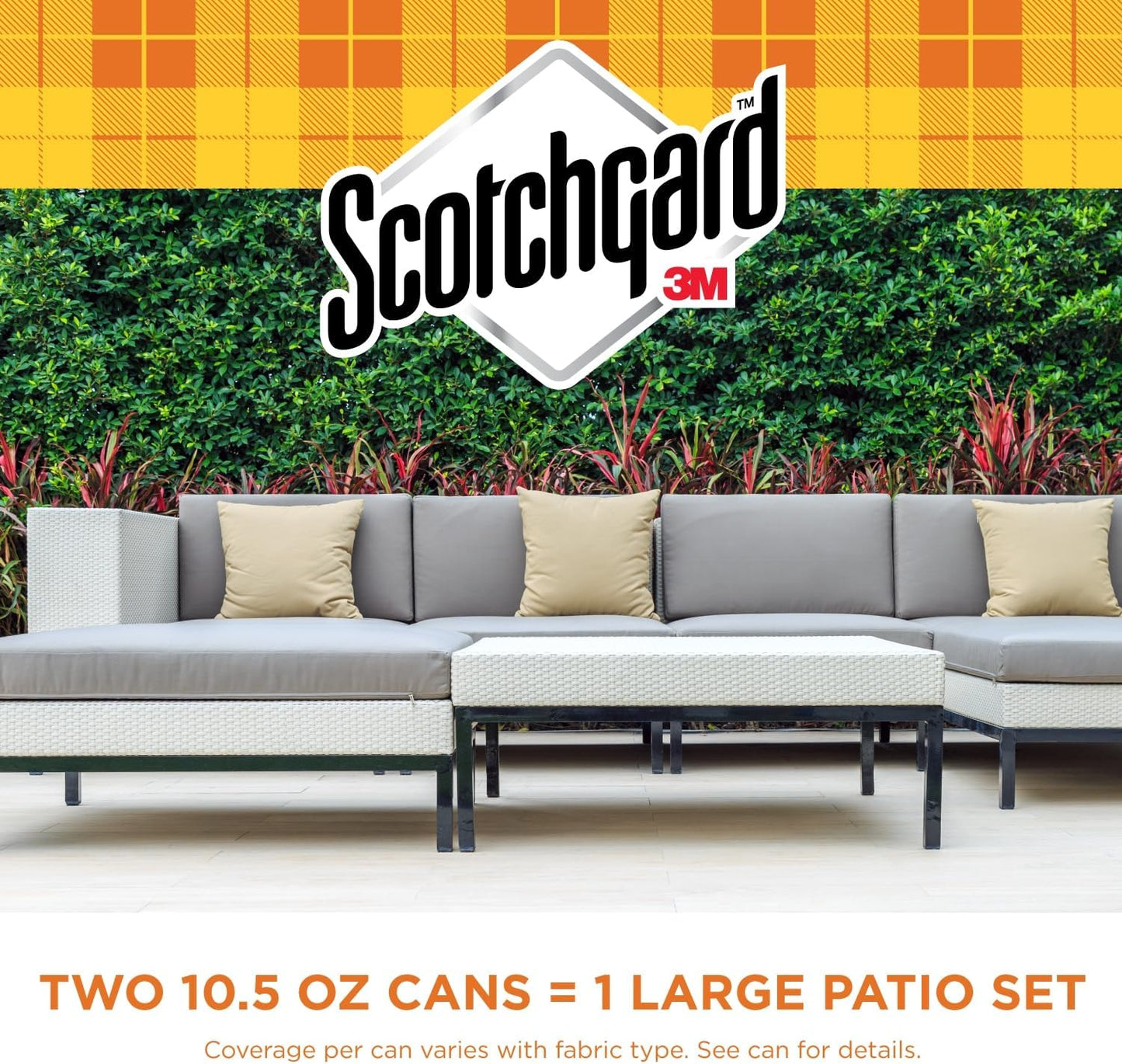 Scotchgard Water & Sun Shield Outdoor Fabric Protector Spray, UV Protection and Water Protection for Patio Furniture, Upholstery & More – 10.5 oz Aerosol (3 Cans)