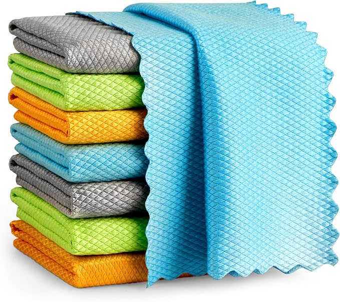 AIDEA Microfiber Glass Cleaning Cloths, Lint Free Quickly Clean Windows by AIDEAHOME