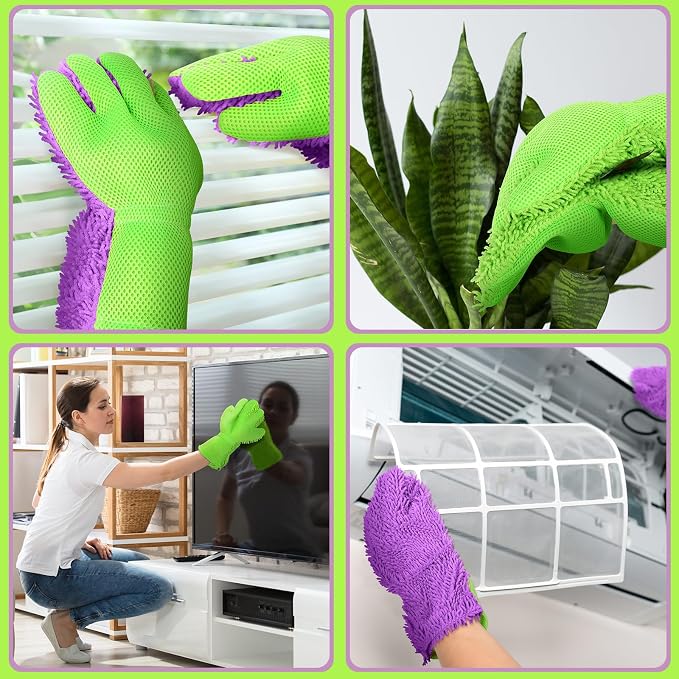 Ferraycle 2 Packs Car Wash Mitt 5 Finger Microfiber Wash Mitts Auto Car Dusting - Image 6