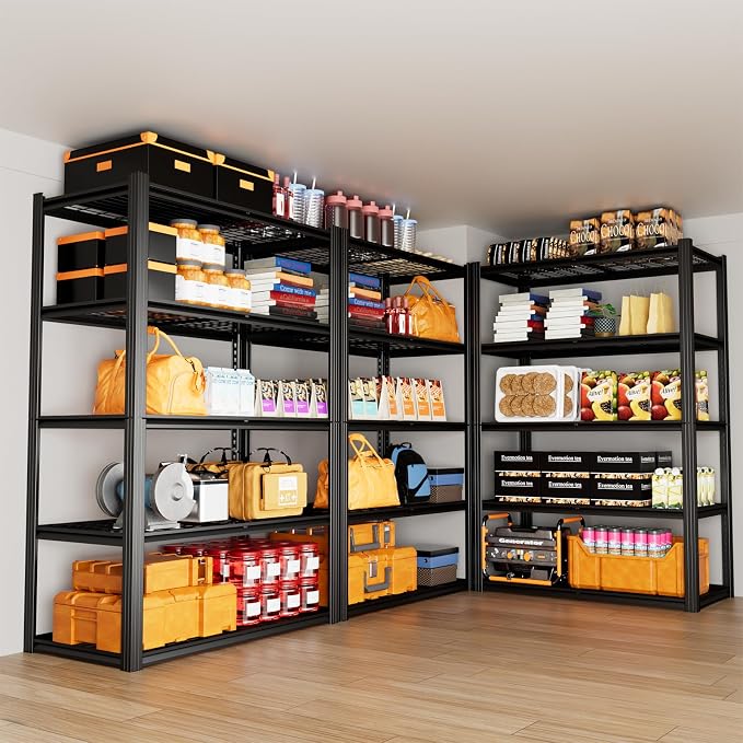 48" W Garage Shelving Heavy Duty, 2800LBS Storage Shelves, 5-Tier Adjustable - Image 7