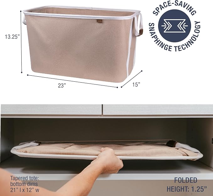 CleverMade Collapsible Laundry Basket Hamper - Image 2