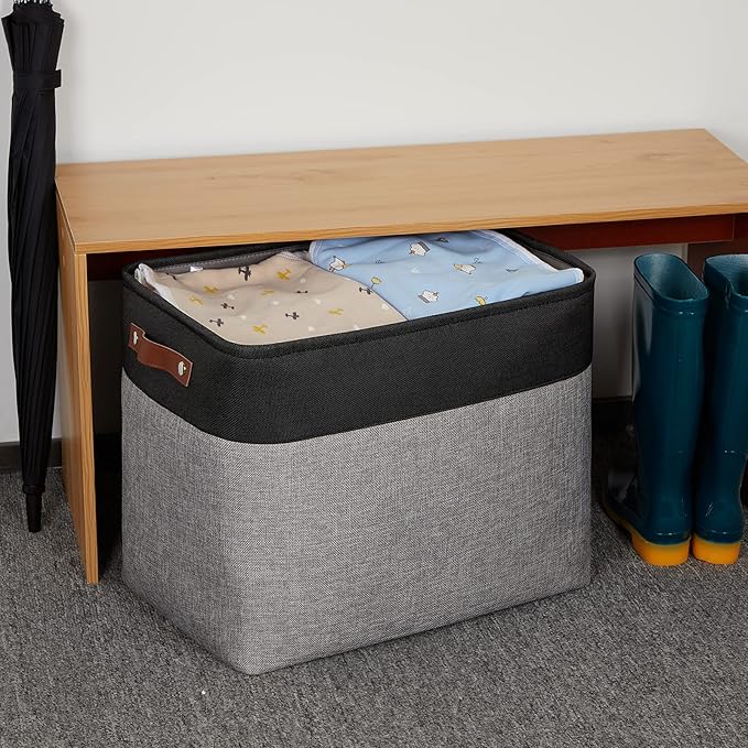 DULLEMELO Extra Large Storage Baskets, Fabric Storage Bins - Image 4