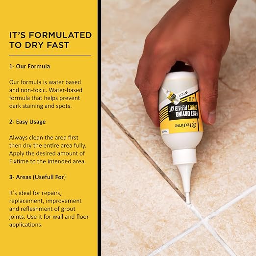 Tile Grout Repair Kit, Grout Repair Renews, Fast Drying Repait Kit, Grout Sealer - Image 2