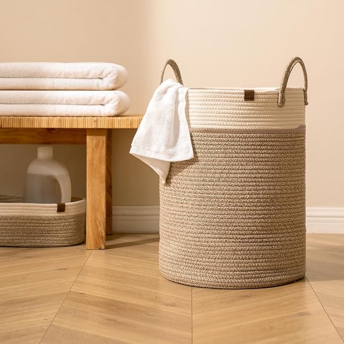 LA JOLIE MUSE Woven Basket Rope Storage Baskets - Image 8