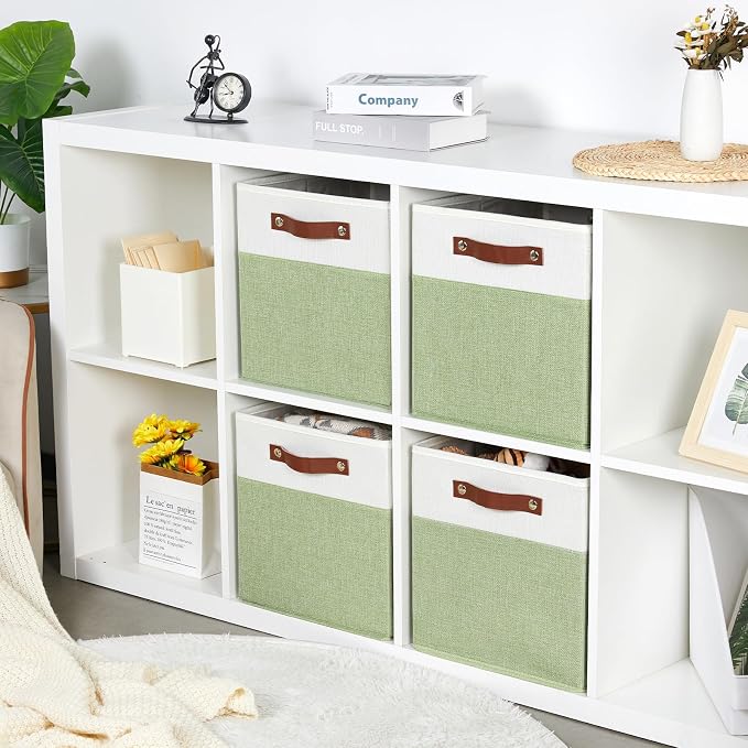 DULLEMELO Fabric Storage Cubes, 12x12 Storage Cube Bins - Image 5