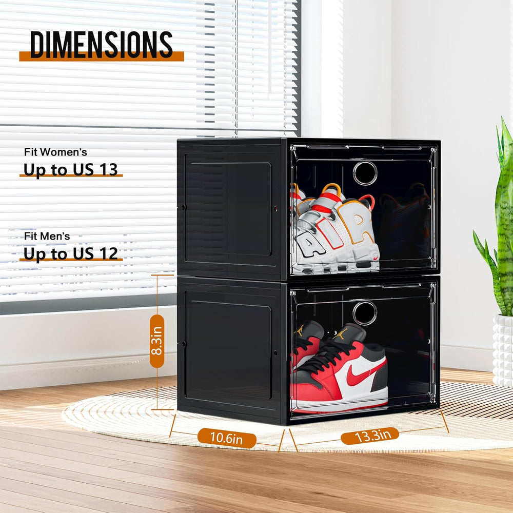 KEFA 1 PACK XL Shoe Storage Box Side Open Shoe Organizer