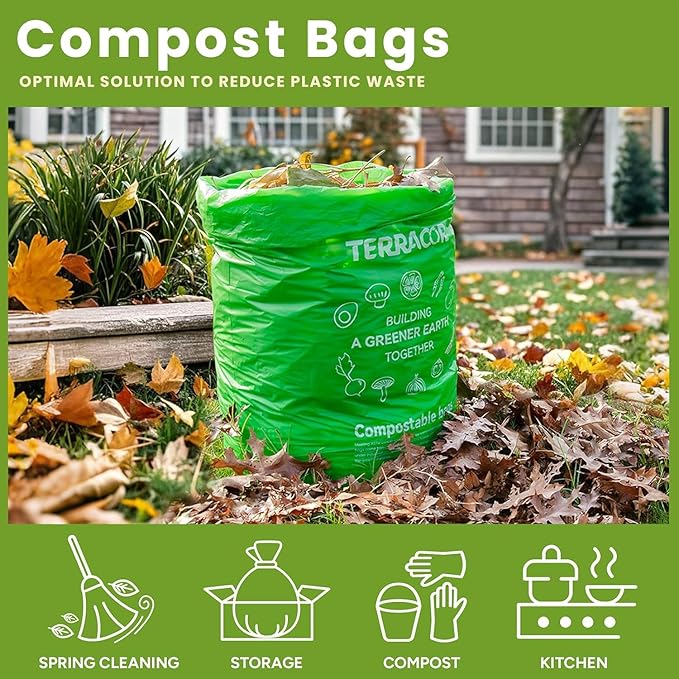 13 Gallon Compostable Trash Bags, 40 Bags Compost Bags - Image 5