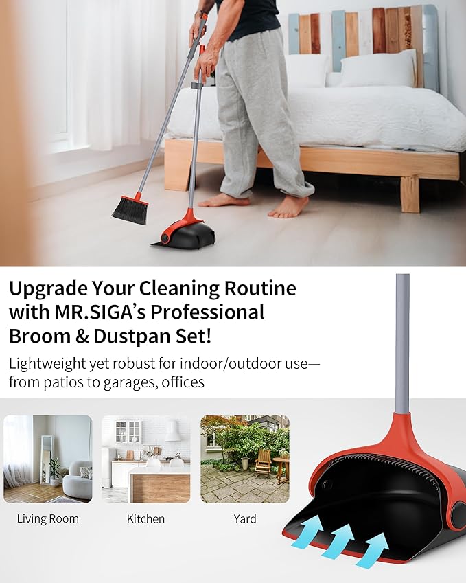 MR.SIGA Broom and Dustpan Set - Image 5
