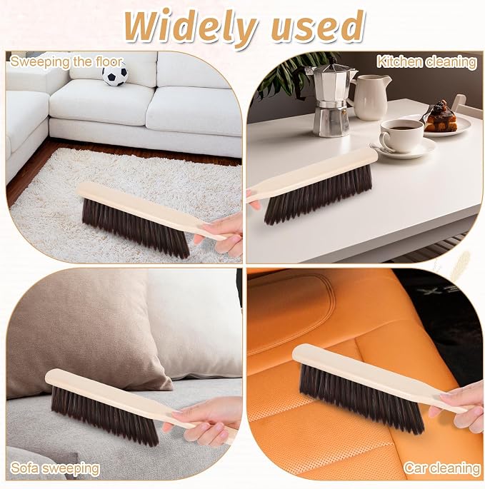 8 Pieces Woooden Dust Brush Hand Broom Bulk Bench Brush - Image 5