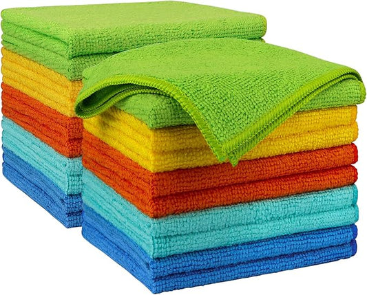 AIDEA Microfiber Cleaning Cloth 20PK, Microfiber Towels by AIDEAHOME
