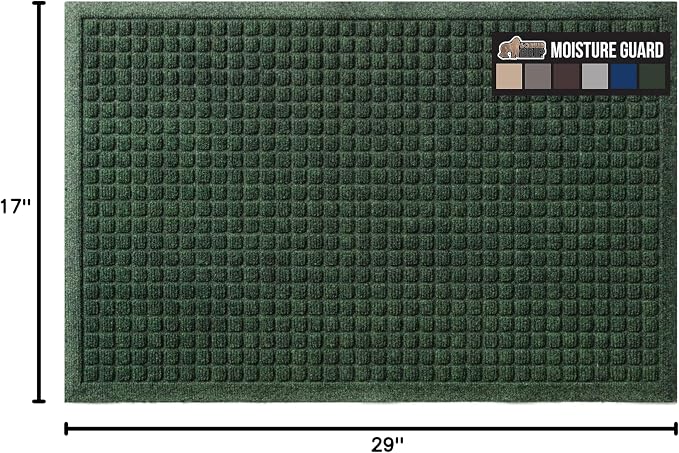 GORILLA GRIP Front Door Mat, Indoor Outdoor Ultra Absorbent HydroAbsorb Doormat - Image 2