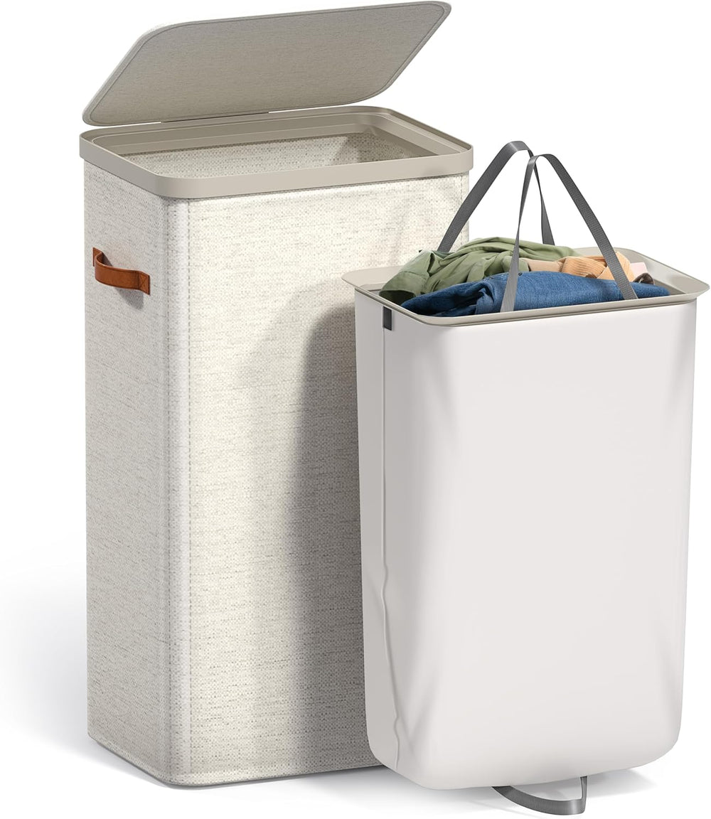 Sorbus Laundry Hamper with Lid - Collapsible Fabric Laundry Basket with Handl...