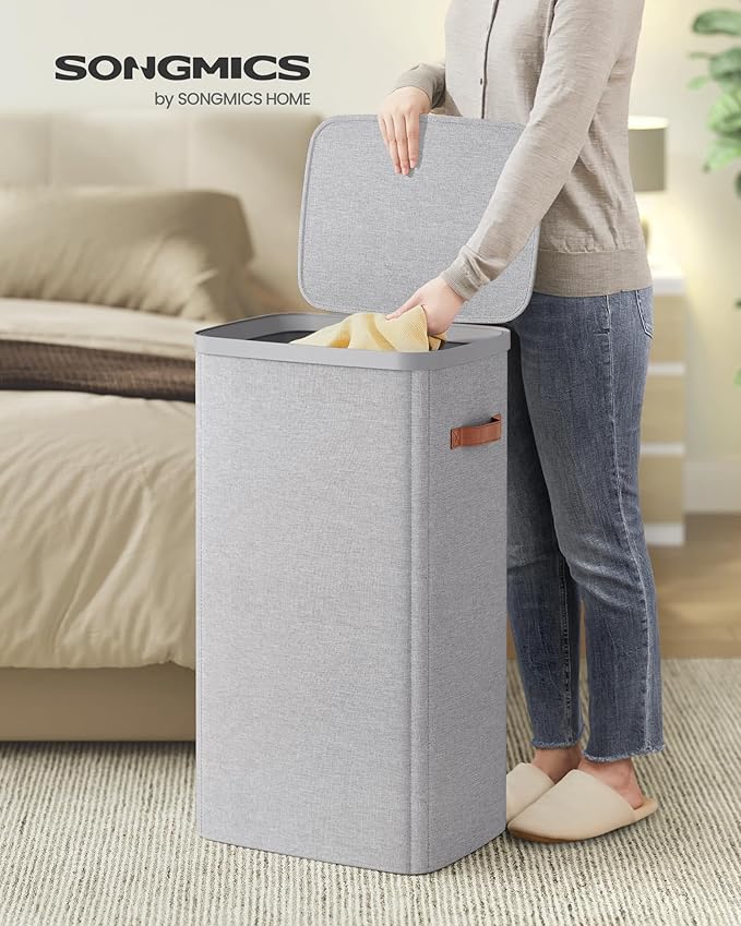 SONGMICS Laundry Basket, 26.4 Gal. Laundry Hamper, Easy Assembly, - Image 2
