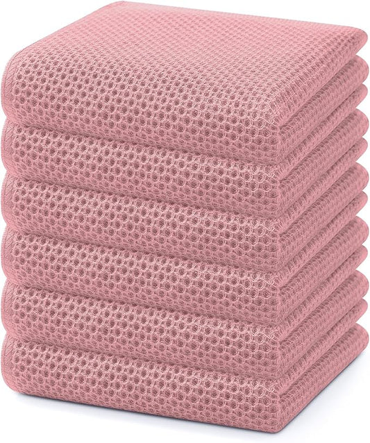 Homaxy 100% Cotton Waffle Weave Kitchen Dish Towels, Ultra Soft Absorbent Quick by Homaxy