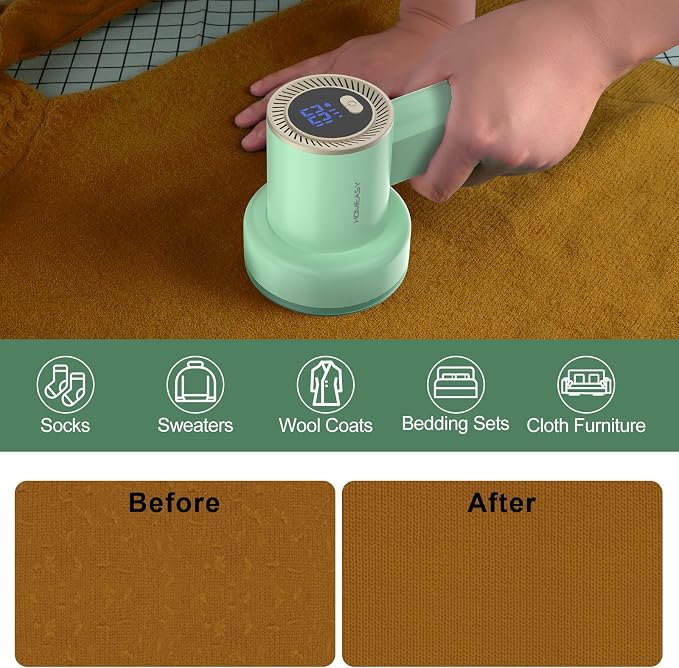 Fabric Shaver Fuzz Remover Rechargeable, HOMEASY Electric Lint Remover Shaver - Image 5