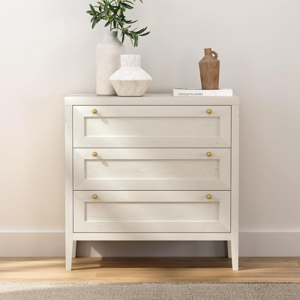 EYYTHUNG 3 Drawer Dressers Set of 2 for Bedroom, Farmhouse Chest of Drawers w...