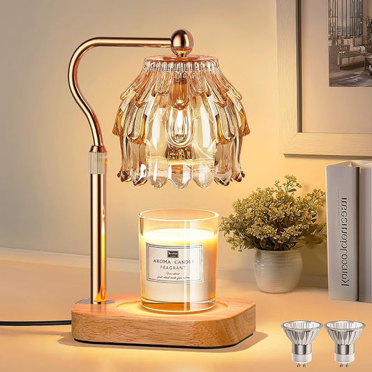 Candle Warmer Lamp with Timer Dimmer, Modern Wax Warmer by Qimh