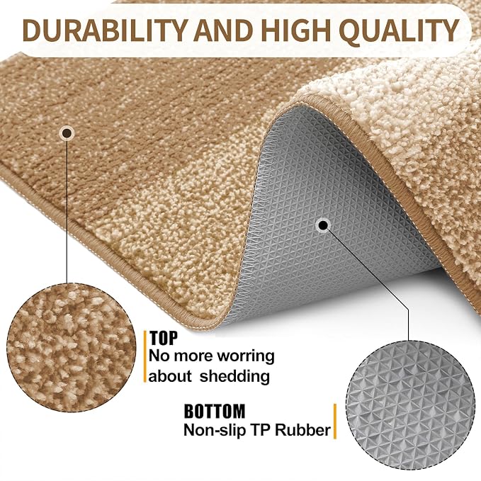Kitinjoy Indoor Outdoor Door Mat, 71x47 Non-Slip Absorbent Dirt Trapper - Image 3
