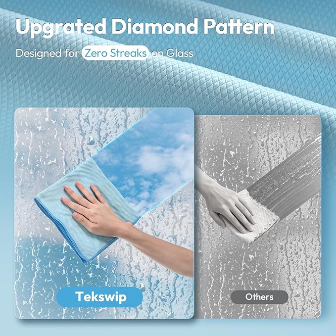 Nanoscale Microfiber Cloths 15.55”x 15.55”, Glass Window Mirror Stainless Steel - Image 2