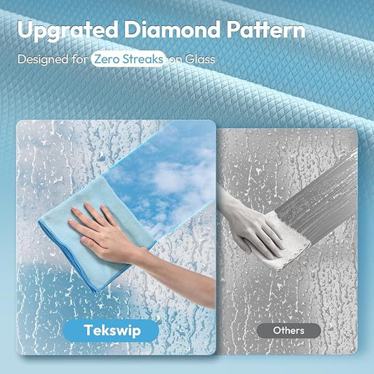 Nanoscale Microfiber Cloths 15.55”x 15.55”, Glass Window Mirror Stainless Steel - Image 2