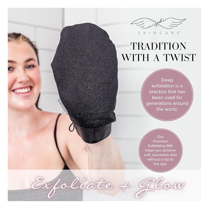 Seraphic Skincare Premium Exfoliating Mitt - Image 7