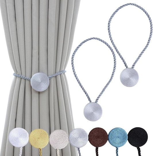 Magnetic Curtain Tiebacks - 12mm Magnetic Tie Backs by SLIFEOW