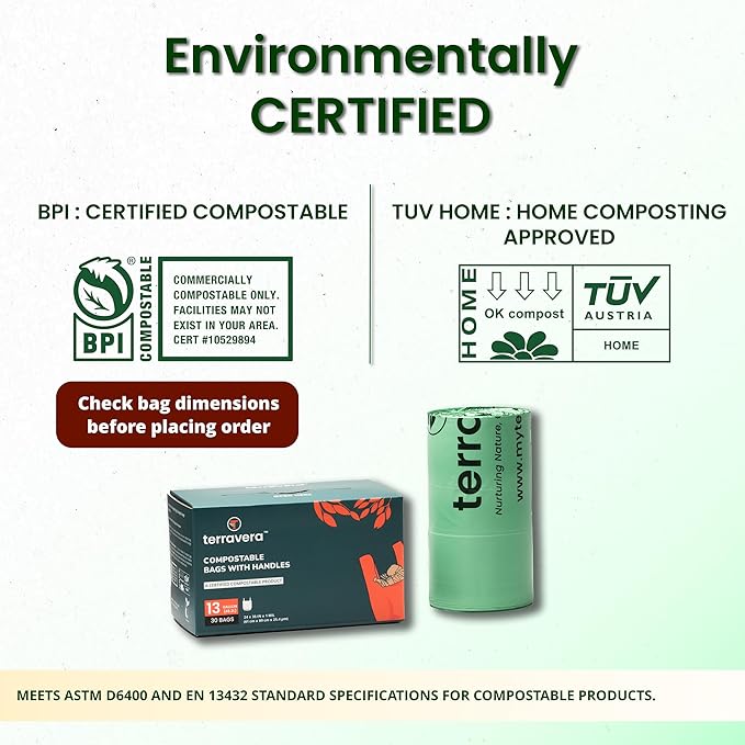 Compostable Trash Bags Bin Liners | BPI & OK Home Certified ASTM D6400 - Image 4