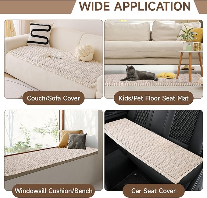 OTOB Couch Covers for Dogs Washable, Non Slip Plush Fuzzy Sofa Slipcovers Dog - Image 5