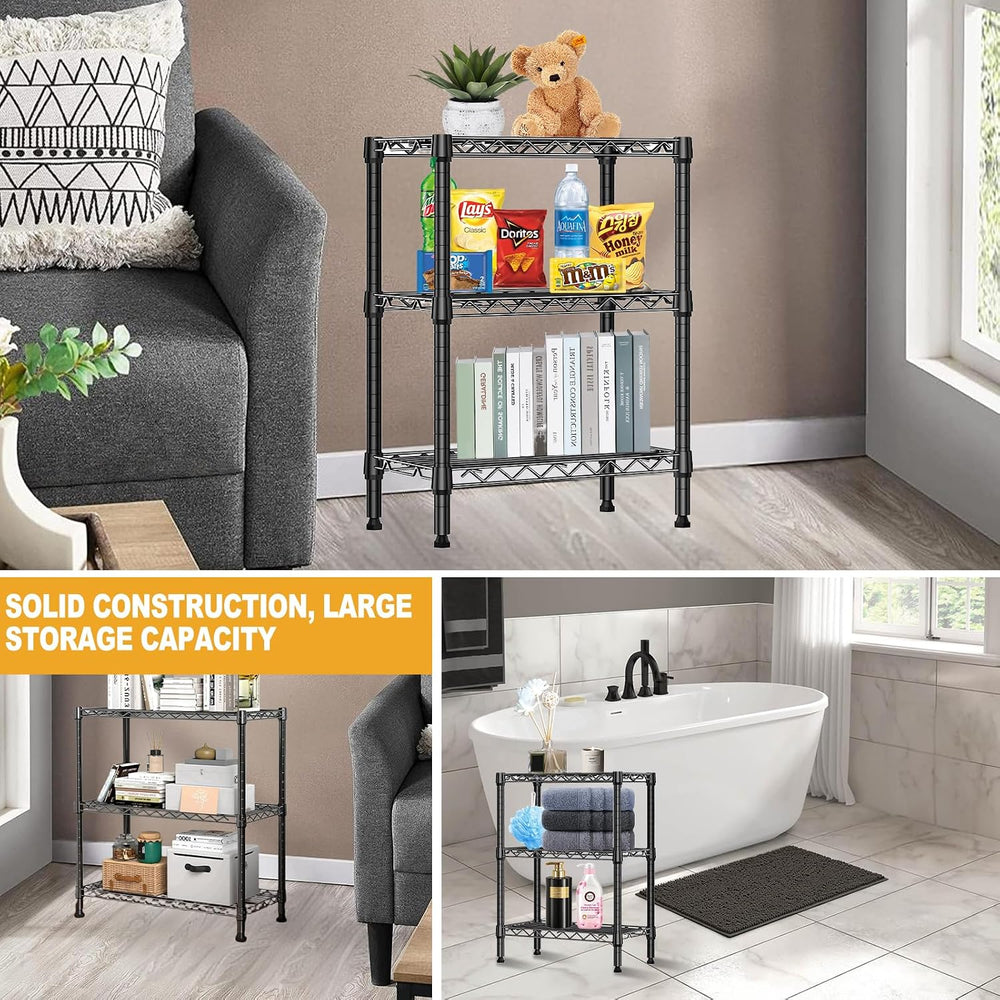 Heavy Duty Stainless Steel Kitchen Storage Rack, Adjustable Shelf Organizer w...