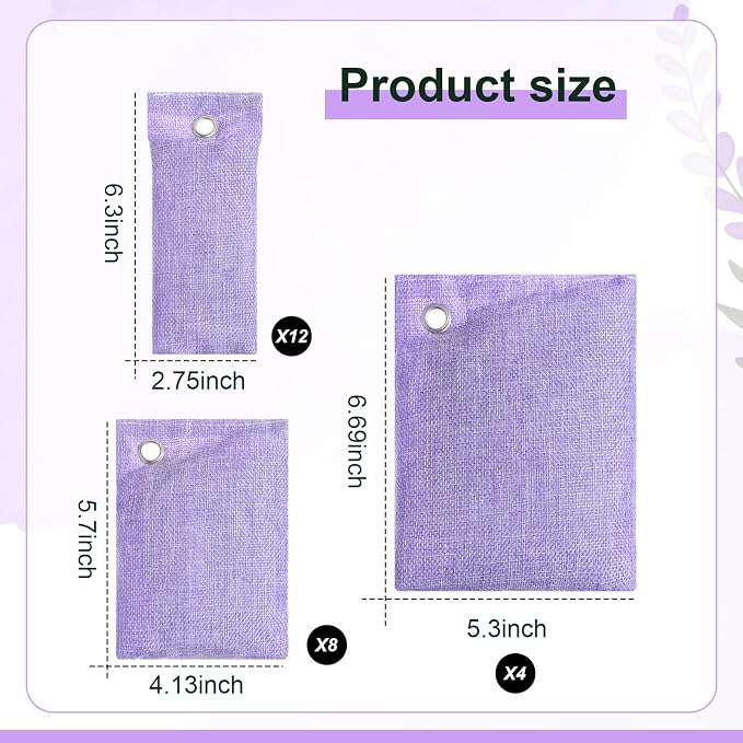 Nuanchu 24 Pcs Activated Charcoal Odor Absorber 50g/100g/200g, Air Purifying - Image 2