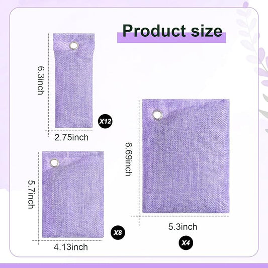 Nuanchu 24 Pcs Activated Charcoal Odor Absorber 50g/100g/200g, Air Purifying - Image 2