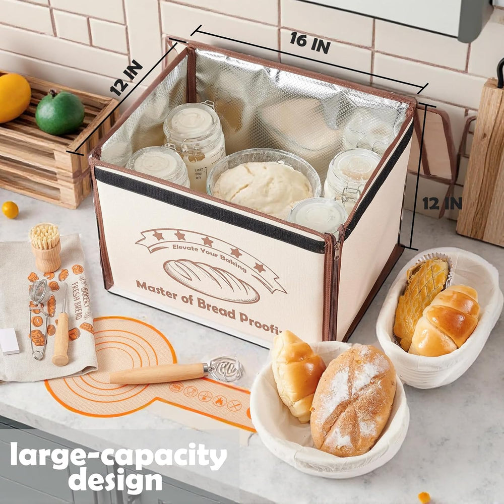 Bread Proofing Box Folding with 50-113℉ Temp Control & 48H Timer Warming