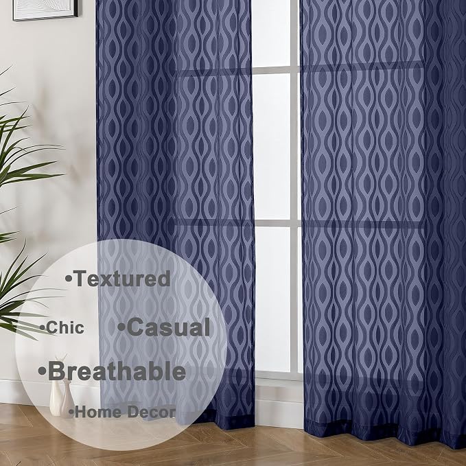 Aiyufeng Extra Long Sheer Curtains 96 Inches Long - Image 8