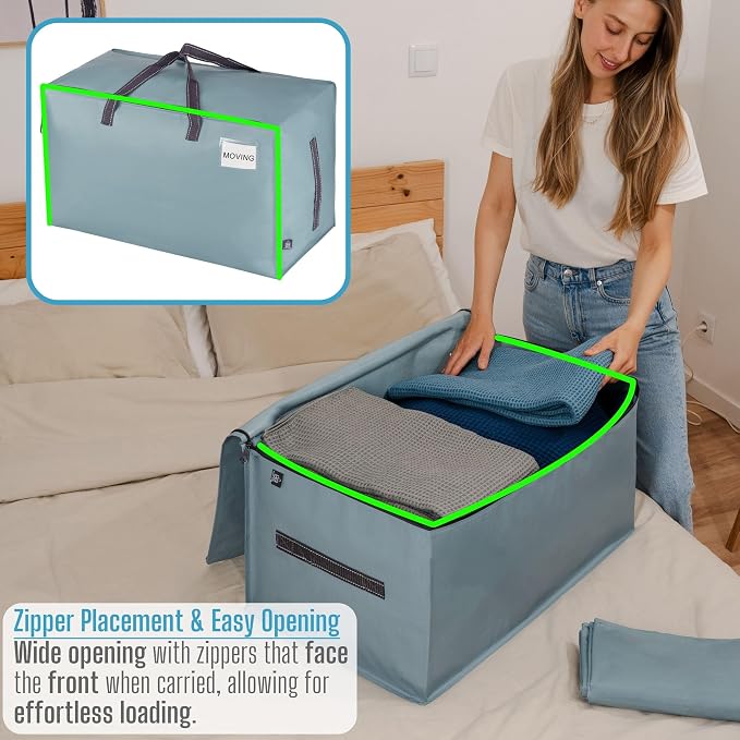 VENO 2 Pack Moving and Storage Bags, Heavy Duty, Alternative to Moving Boxes - Image 2