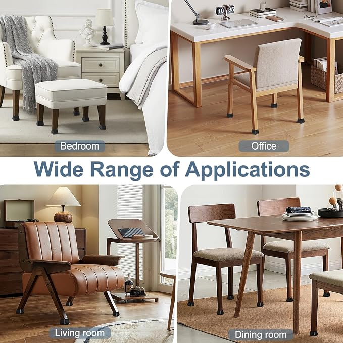 24PCS Square Chair Leg Floor Protectors - Image 7