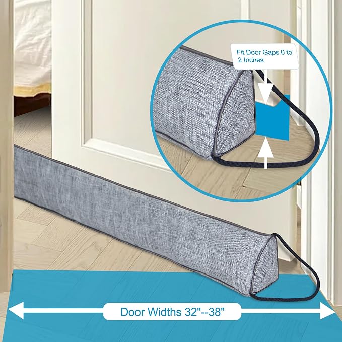 QUOLIX Triangle Under-Door Draft Stopper, Weighted Weather Stripping - Image 6